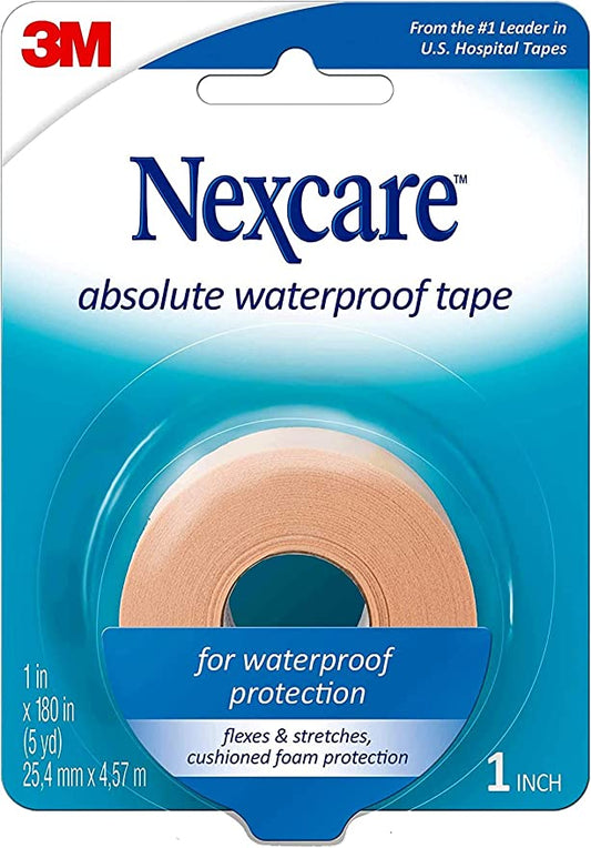 Nexcare - Cinta impermeable 1 pulgada x 5 yardas